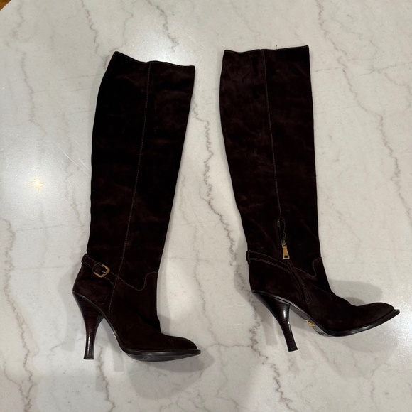 Prada Suede Boots – Brown, EU 39 (US Women’s 9) - Picture 1 of 3